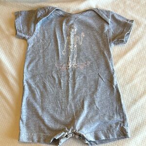 Organic cotton romper. Skater skelly.